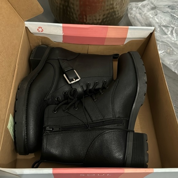 SOUL Naturalizer Womens Quaid Combat & Lace-up Boots - Picture 2 of 5